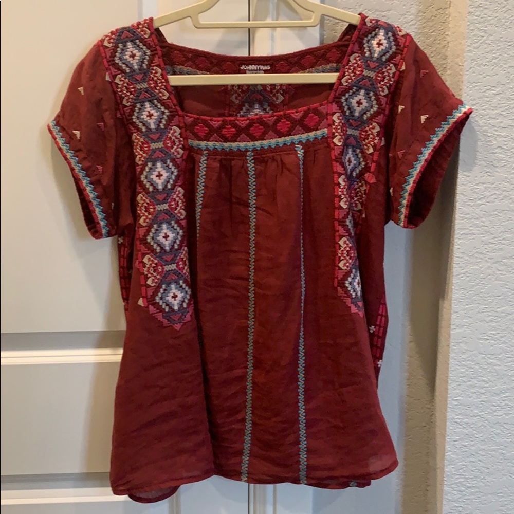Johnny Was embroidered blouse